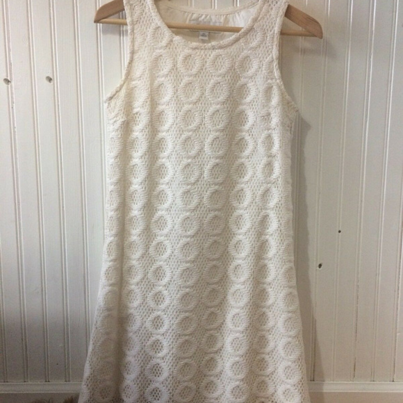 Off-White Crochet Mini Shift Dress Size XS - Picture 3 of 7
